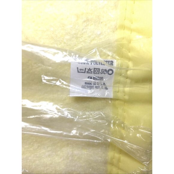 Charles D Owen Caresse Polyester King Size Yellow Blanket 1004 Made in USA - Picture 3 of 6